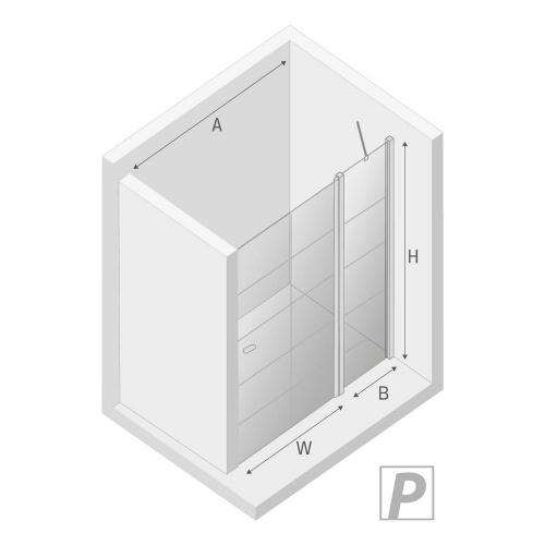 Душевая дверь New Trendy NEW SOLEO Black D-0293A 90х195 стекло прозрачное профиль черный - фото 3