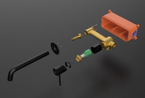 Смеситель Raiber RPG-004 на раковину золото - фото 4