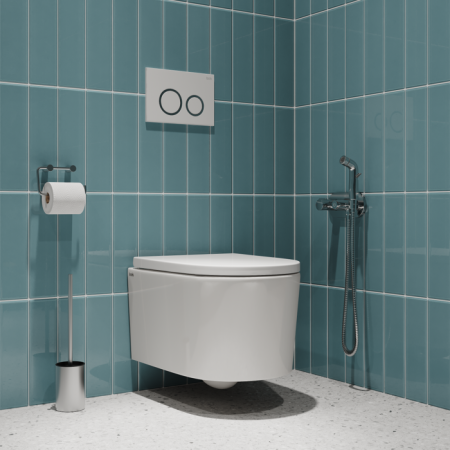 Унитаз подвесной IDDIS Stone STORNSEi25 белый с сиденьем микролифт безободковый смыв воронка-водоворот