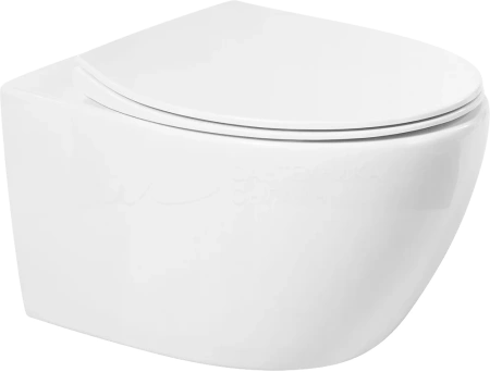 Унитаз подвесной Art&Max ELEGANT AM9316CHR белый с сиденьем микролифт безободковый каскадный смыв