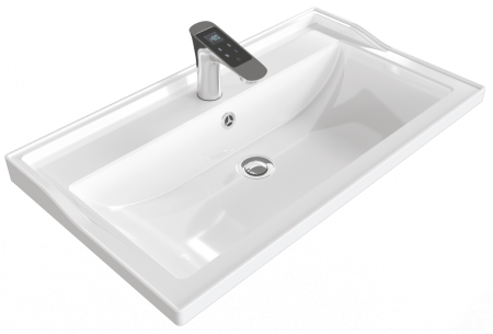 Раковина из искусственного камня Uperwood Family 293020631 100х50 полувстраиваемая цвет белый