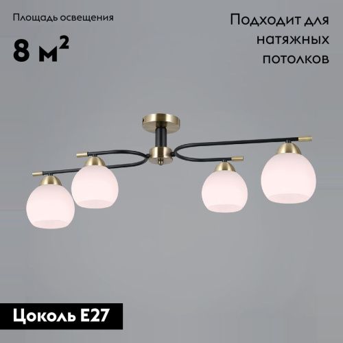 Люстра потолочная Illumico IL0638-4CSQ-24 AB BK LIBRA - фото 2