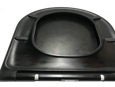 Унитаз подвесной CeramaLux 2198MB черный с сиденьем микролифт каскадный смыв