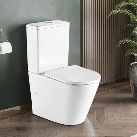 Унитаз-компакт напольный с бачком WesnaArt Ray 104-RAY11 белый с сиденьем микролифт безободковый каскадный смыв