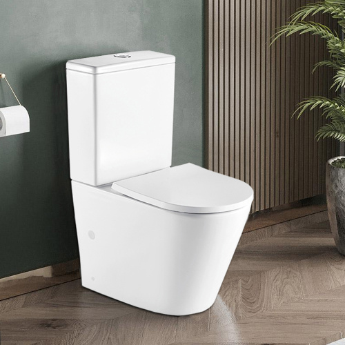 Унитаз-компакт напольный с бачком WesnaArt Ray 104-RAY11 белый с сиденьем микролифт безободковый каскадный смыв - фото 3