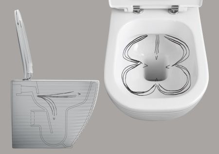 Чаша унитаза приставная Disegno Ceramica Loom LO002RIM01 цвет белый без сиденья безободковая