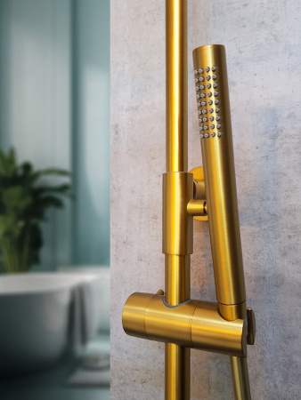 Душевая стойка AltroBagno Metropoli AltroBagnoMetropoli030425OrSp настенная цвет золото матовое