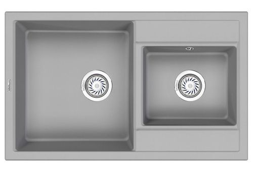 Кухонная мойка Granula 8201, АЛЮМИНИУМ 82х50 цвет серый поверхность матовая