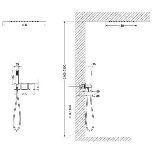 Душевая система Timo Selene SX-2039/17SM встраиваемая в стену - фото 2 Душевая система Timo Selene SX-2039/17SM встраиваемая в стену - фото 2