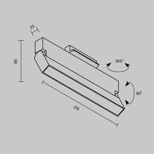Светильник трековый Maytoni Technical Basis Rot TR223-1-12WCCT-W-W - фото 5