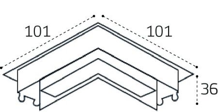Соединитель угловой Italline Kreator (Креатор) IT09-9034 black