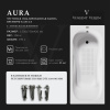 Ванна чугунная Vinsent Veron Aura VAU1507542-AS 150х75 пристенная прямоугольная с ножками