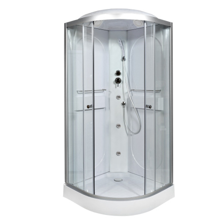 Душевая кабина AvaCan L608GM 80х80 четверть круга с крышей ориентация универсальная