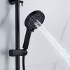 Душевая стойка Shevanik S4726H настенная цвет черный
