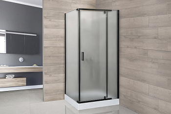 Душевой уголок Royal Bath HPV RB80HPV-C-BL 80х80 стекло матовое профиль черный с поддоном Душевой уголок Royal Bath HPV RB80HPV-C-BL 80х80 стекло матовое профиль черный с поддоном