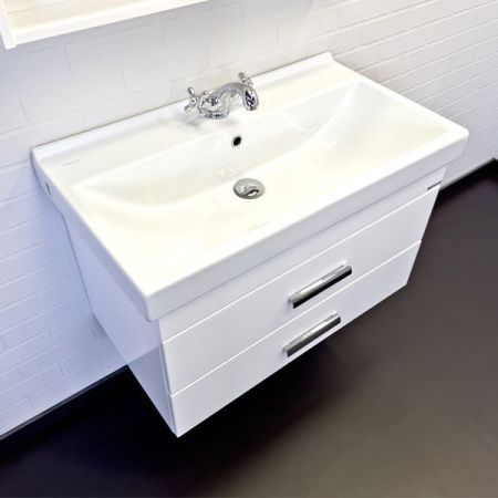 Тумба с раковиной Comforty Никосия 00-00011163CF 80х50 подвесная цвет белый