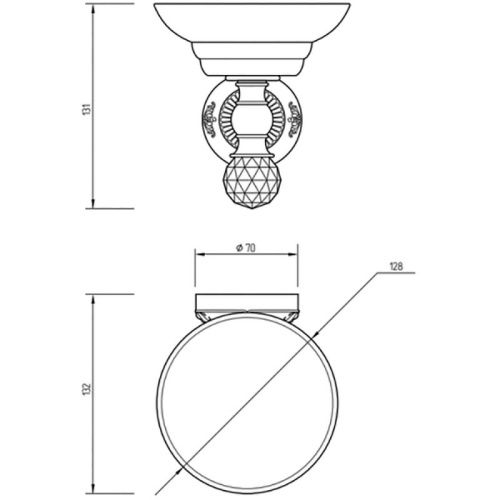 Мыльница Migliore Cristalia 16822 - фото 2