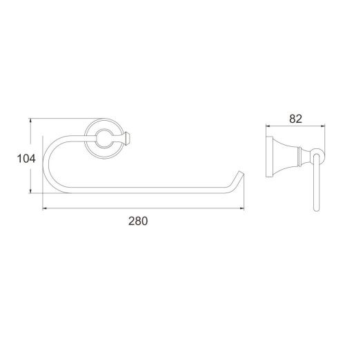 Полотенцедержатель Rose RG19H RG1906H - фото 3