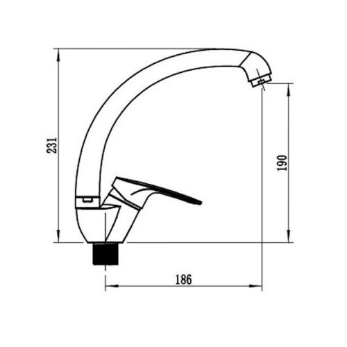 Смеситель для кухни Voda Land LND03 на мойку хром - фото 3