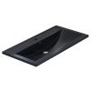 Раковина из искусственного камня Uperwood Foster Quartz 291030043 90х50 полувстраиваемая цвет черный
