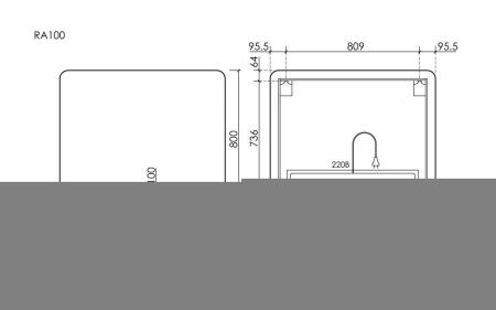 Зеркало с подсветкой Sancos Ray RA1000 100х80 подвесное