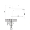 Смеситель Rose R2101F-1 на раковину белый/хром