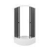 Душевой уголок Тритон Грэй Щ0000066465 90х90 стекло тонированное профиль белый с поддоном