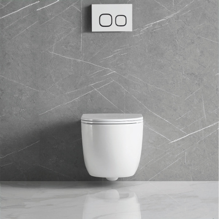 Унитаз подвесной Vincea Globo VT1-52T белый с сиденьем микролифт безободковый смыв торнадо