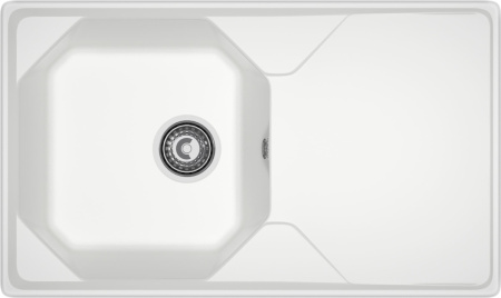 Кухонная мойка Granfest Unique U-840L иней 84х50 цвет белый поверхность матовая