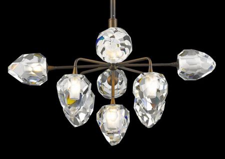 Люстра на штанге Delight Collection On the Rocks (Он тхе Роцкс) P68038L-9 gold