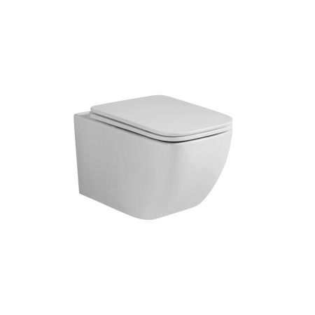 Унитаз подвесной Grossman Thin Rim GR-5603S белый с сиденьем микролифт безободковый каскадный смыв