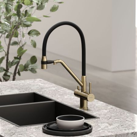 Смеситель для кухни Sancos Dora SC4003BG на мойку золото