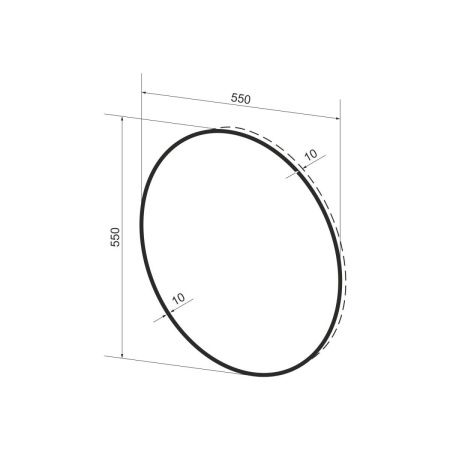 Зеркало Wellsee 7 Rays' Spectrum 172201750 60х60 подвесное