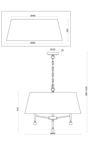 Светильник подвесной Freya Rosemary Classic FR5190PL-05BS3 - фото 4