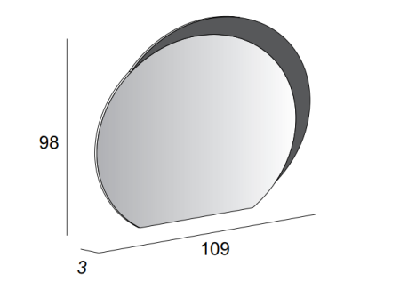 Зеркало с подсветкой Cezares 44773 110х100 подвесное