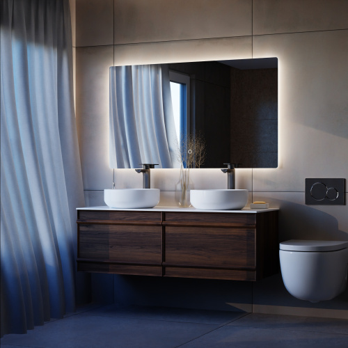 Тумба с раковиной зеркалом и смесителем ArtDecco Bridget (Бриджит) ABR12W22D3MF 120x45x40 подвесная цвет черный орех - фото 2