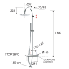 Душевая стойка Remer Elegance EQ37330L настенная цвет хром с термостатом