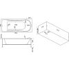 Ванна акриловая Bas Атланта В 00003 170х70 пристенная прямоугольная с каркасом
