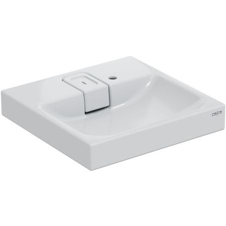 Раковина из искусственного камня СанТа Венера 900162 60х60 над стиральной машиной цвет белый 1 отверстие под смеситель