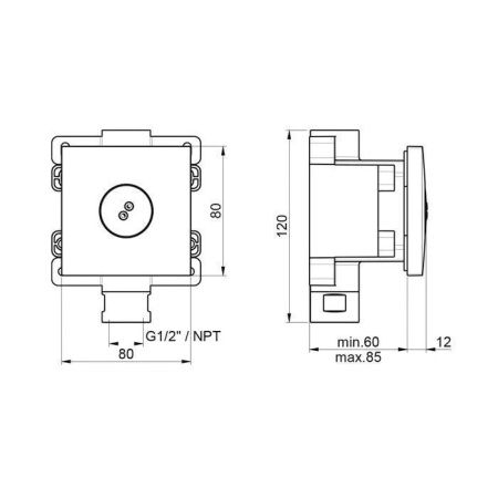 Форсунка для душа Almar Spin Square E044177.HB