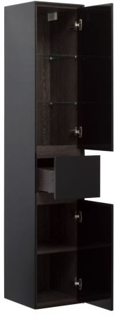 Шкаф-пенал Aquanet Милан 00306377 40х180 подвесной цвет черный