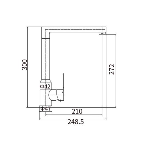 Смеситель для кухни Fashun A54901 на мойку сатин - фото 3