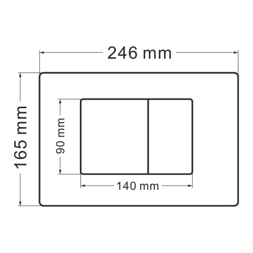 Кнопка смыва ABBER AC0120MW - фото 2