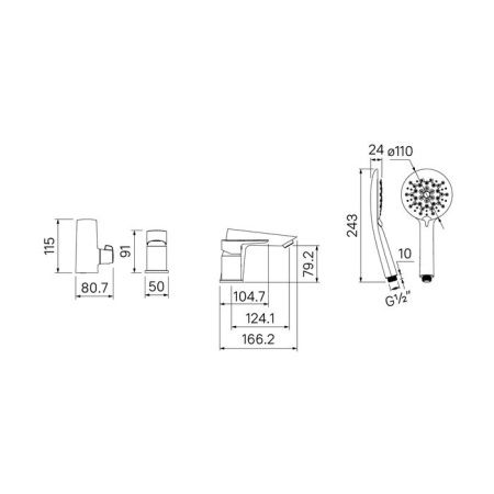 Смеситель для ванны IDDIS Cloud CLOSB30i07 на борт ванны белый