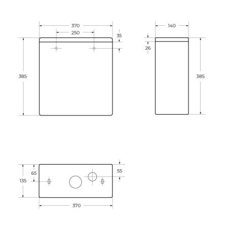 Бачок для унитаза BelBagno Lounge BB045/051T