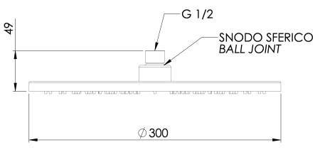 Верхний душ Daniel A594CM3015 черный матовый