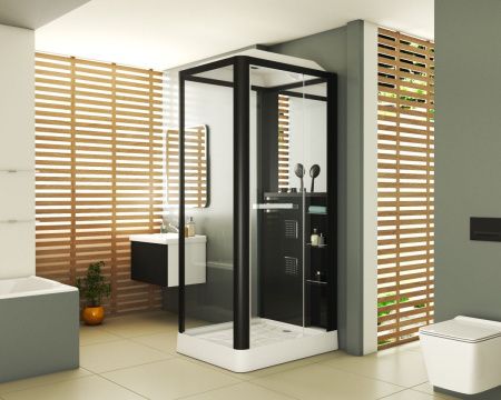 Душевая кабина Grossman GR222 100х80 прямоугольная с крышей ориентация универсальная