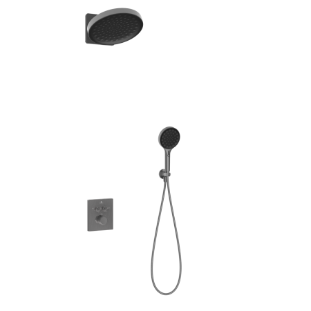 Душевая система Vincea Inspire VSFW-3I21MT3GM встраиваемая в стену цвет вороненая сталь с термостатом