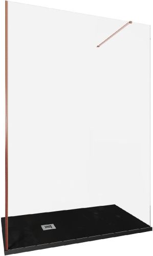 Душевая перегородка Allen Brau Infinity 3.21029.60 140х200 стекло прозрачное профиль медь брашированная