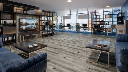 Кварцвиниловая плитка Damy Floor FAMILY LVT T7020-5D-LVT Дуб Состаренный Серый толщина 0.25 см 43 класс 1227х187